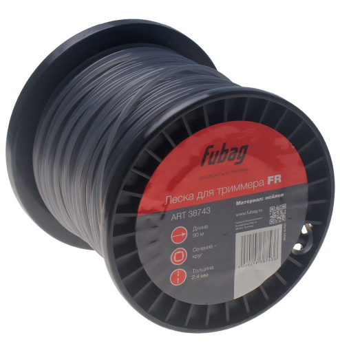 Триммерная леска FUBAG сечение круглое L 90 м * 2.4 мм